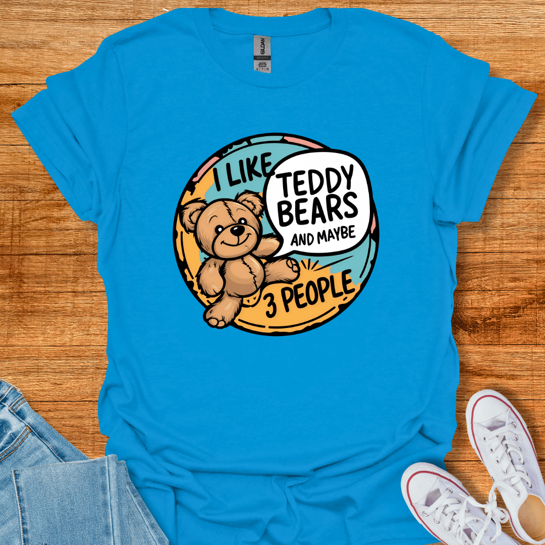 Cool Teds Teddy-Bear I Like Teddy Bears T-Shirt Sapphire / S