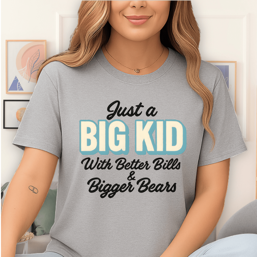 Cool Teds Teddy-Bear Big Kid Bears T-Shirt Sport Grey / S