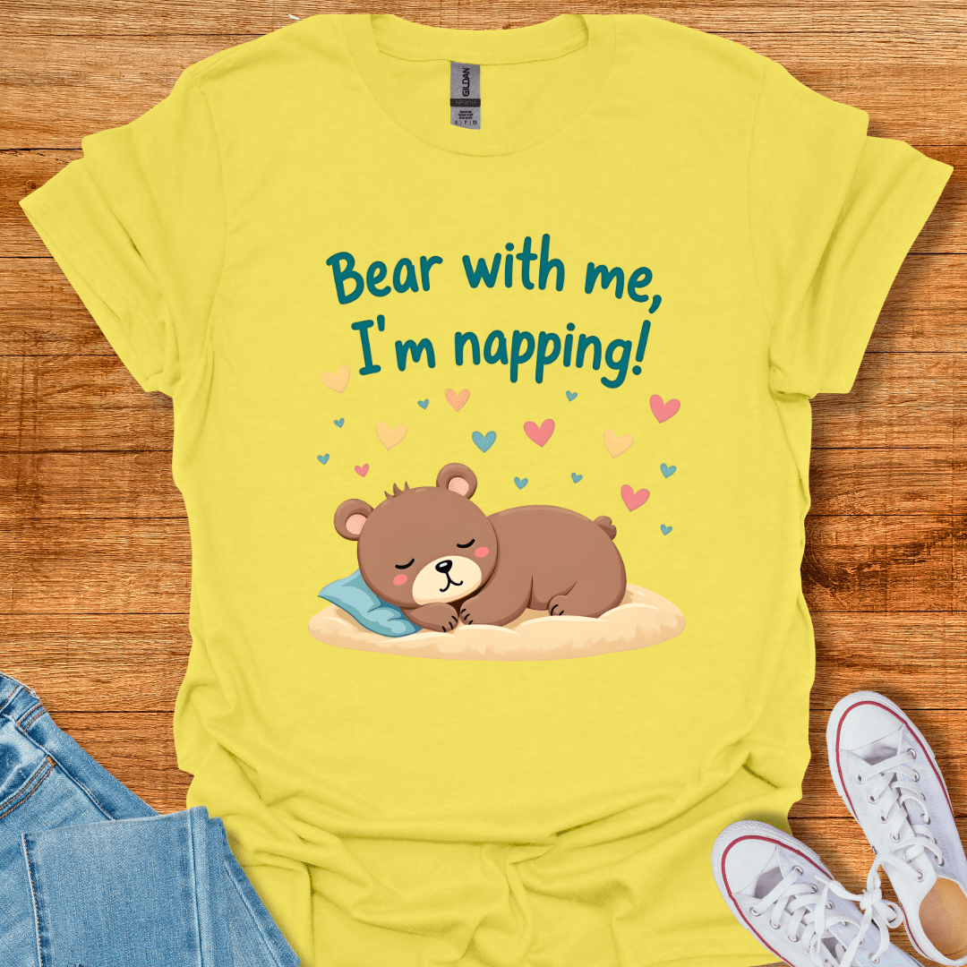 Cool Teds Teddy-Bear Nap Time T-Shirt Cornsilk / S