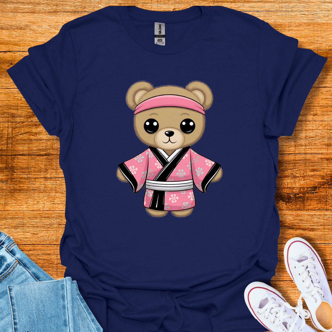Cool Teds Teddy-Bear Kimono Girl T-Shirt Navy / S