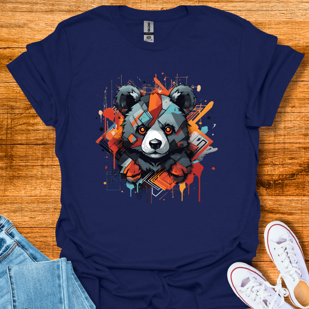 Cool Teds Teddy-Bear Street Splash Bear T-Shirt Navy / S
