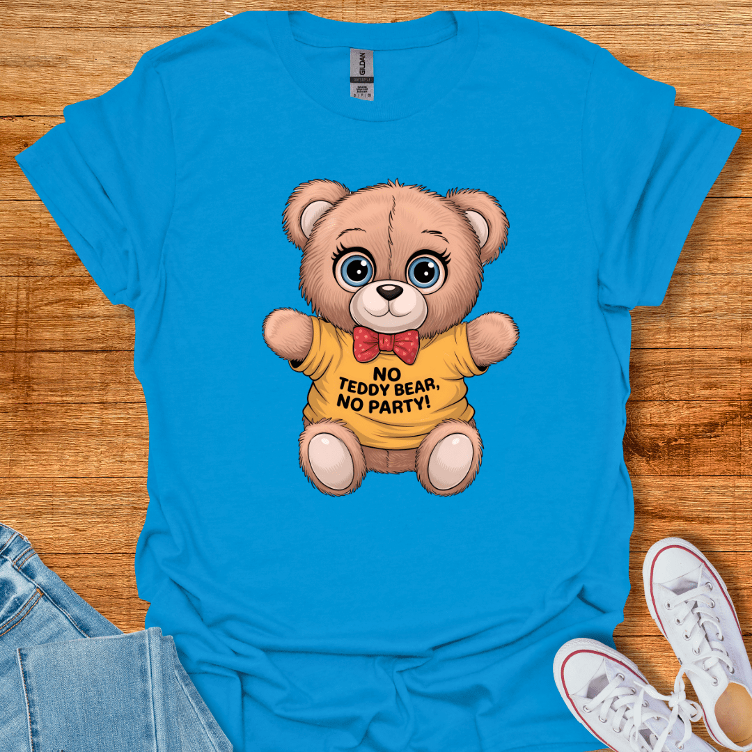 Cool Teds Teddy-Bear Party T-Shirt Sapphire / S