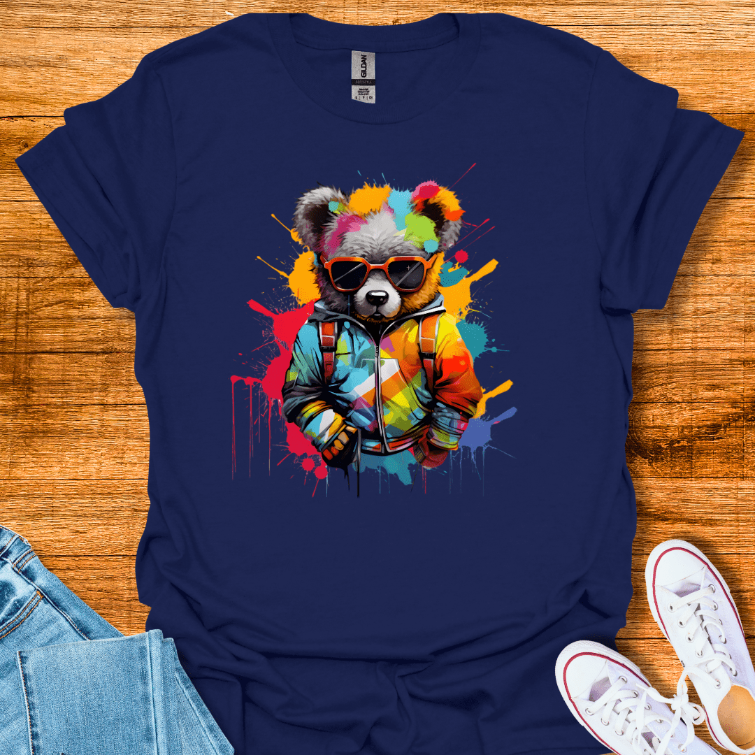 Cool Teds Teddy-Bear Splash Bear T-Shirt Navy / S