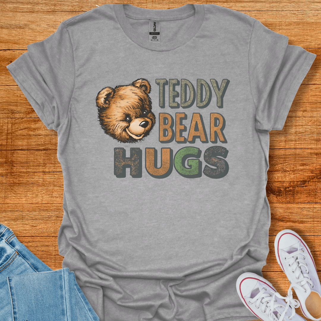 Cool Teds Teddy-Bear Teddy Bear Hugs T-Shirt Sport Grey / S