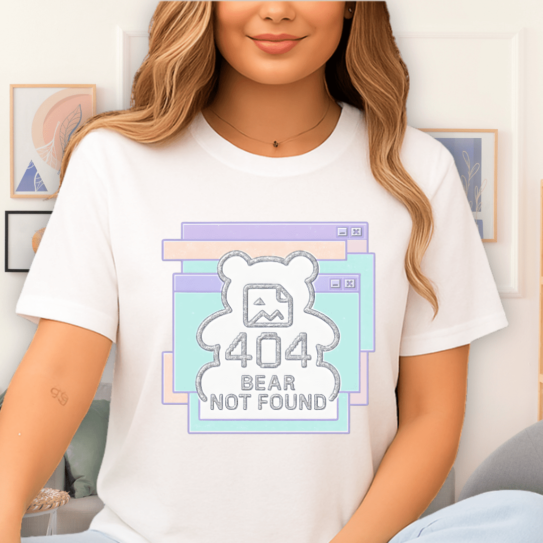 Cool Teds Teddy-Bear 404 Error T-Shirt White / S