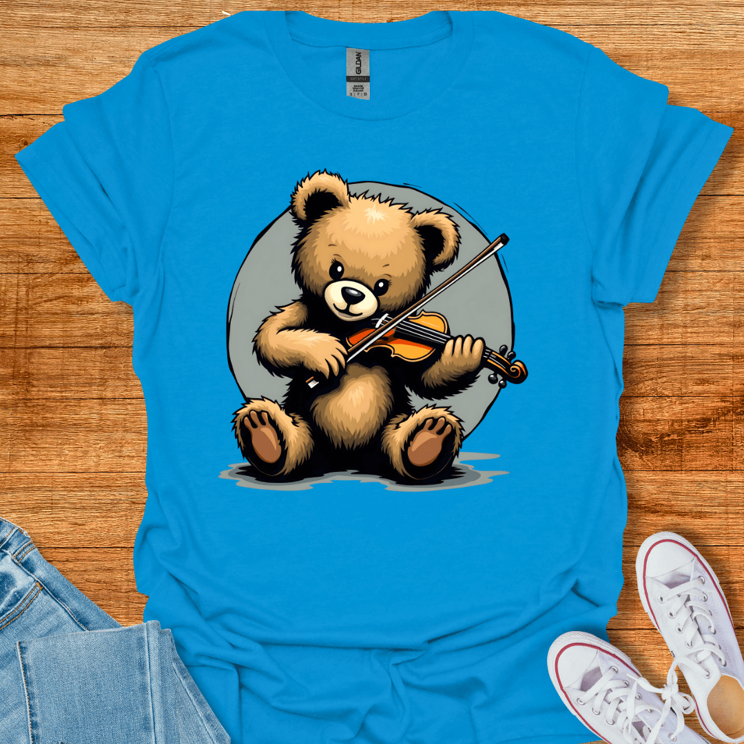 Cool Teds Teddy-Bear Teddy Tunes T-Shirt Sapphire / S