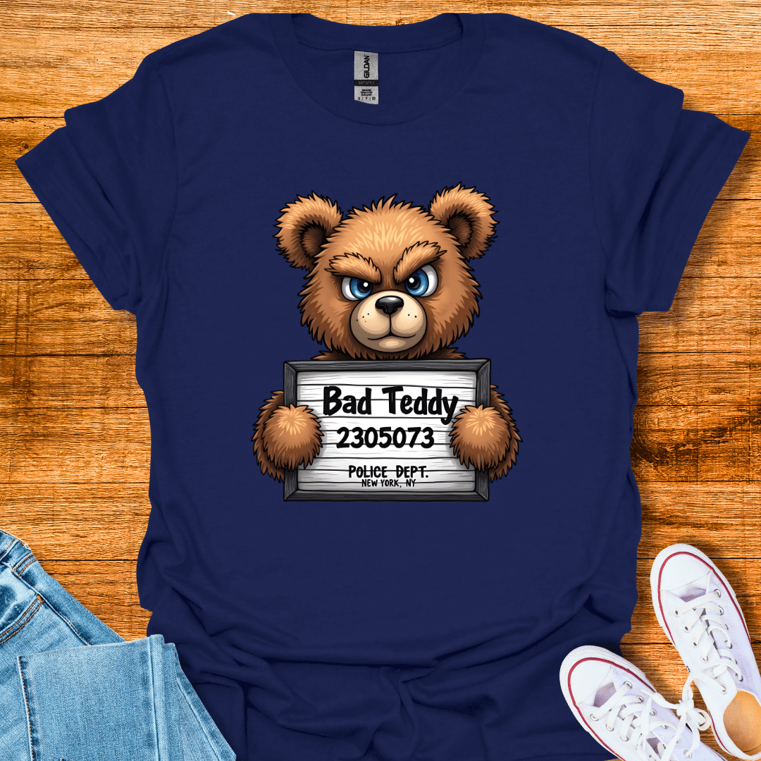 Cool Teds Teddy-Bear Bad Teddy T-Shirt Navy / S