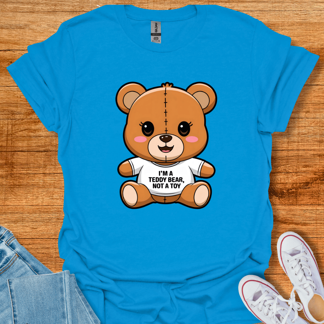 Cool Teds Teddy-Bear I'm Not a Toy T-Shirt Sapphire / S