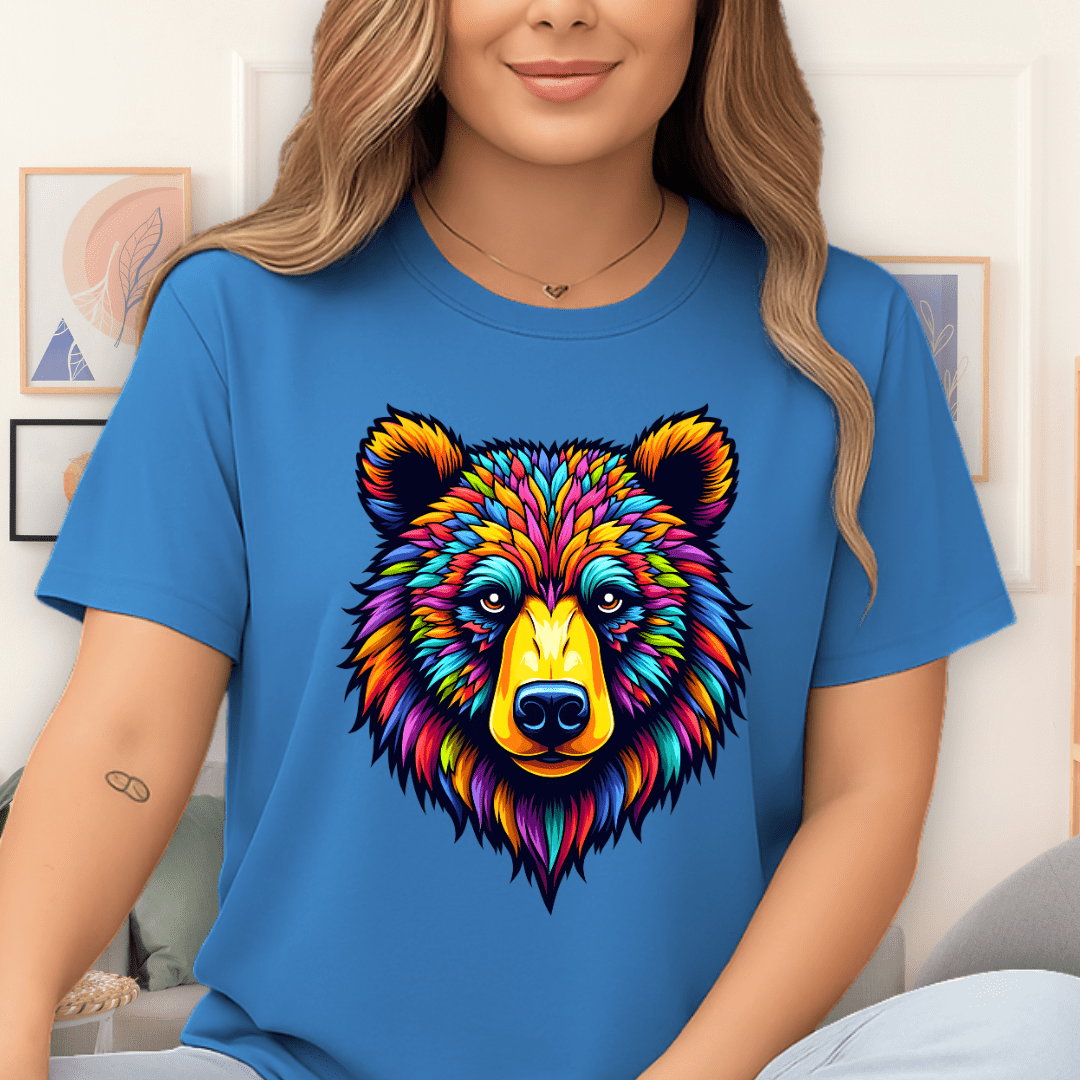 Psychedelic Bear T-Shirt Sapphire