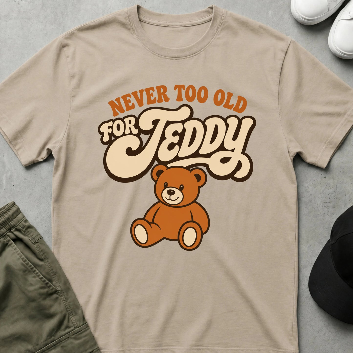 Cool Teds Teddy-Bear Young at Heart T-Shirt Sand / S