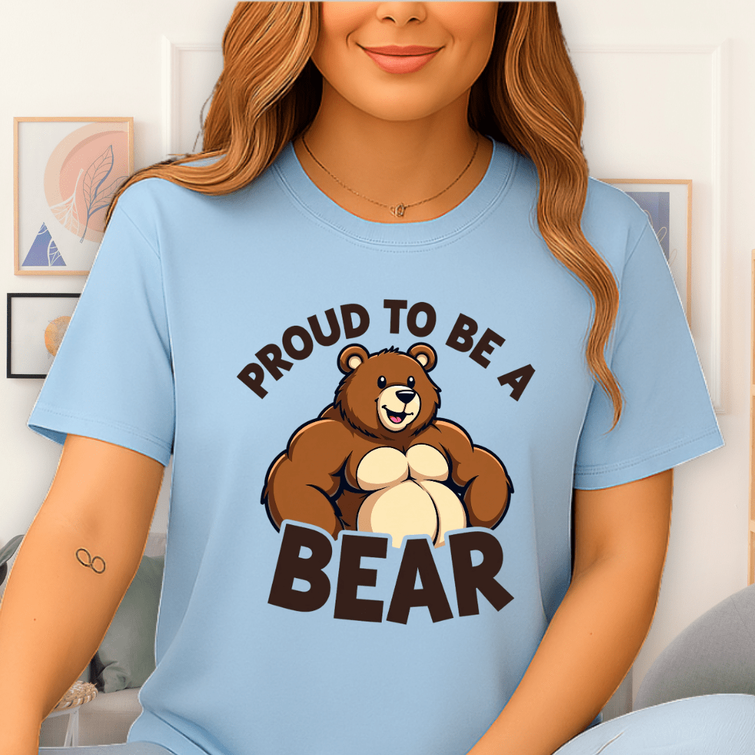 Proud Bear T-Shirt Light Blue