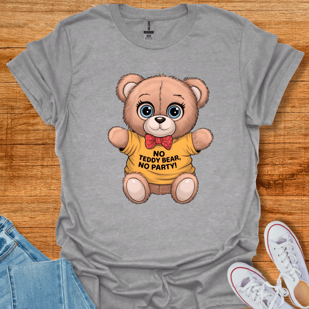 Cool Teds Teddy-Bear Party T-Shirt Sport Grey / S