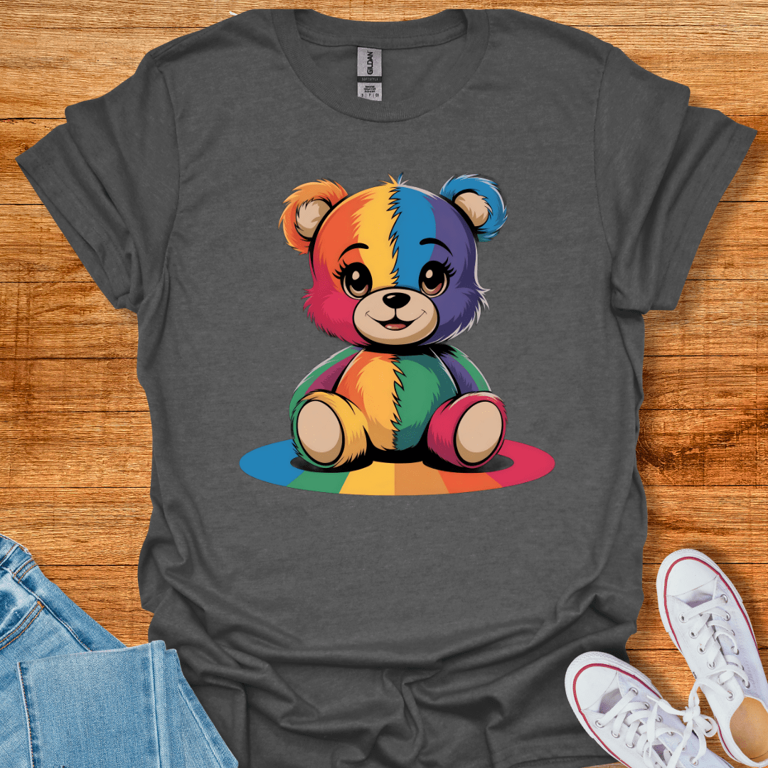 Happy Rainbow Bear T-Shirt Dark Heather