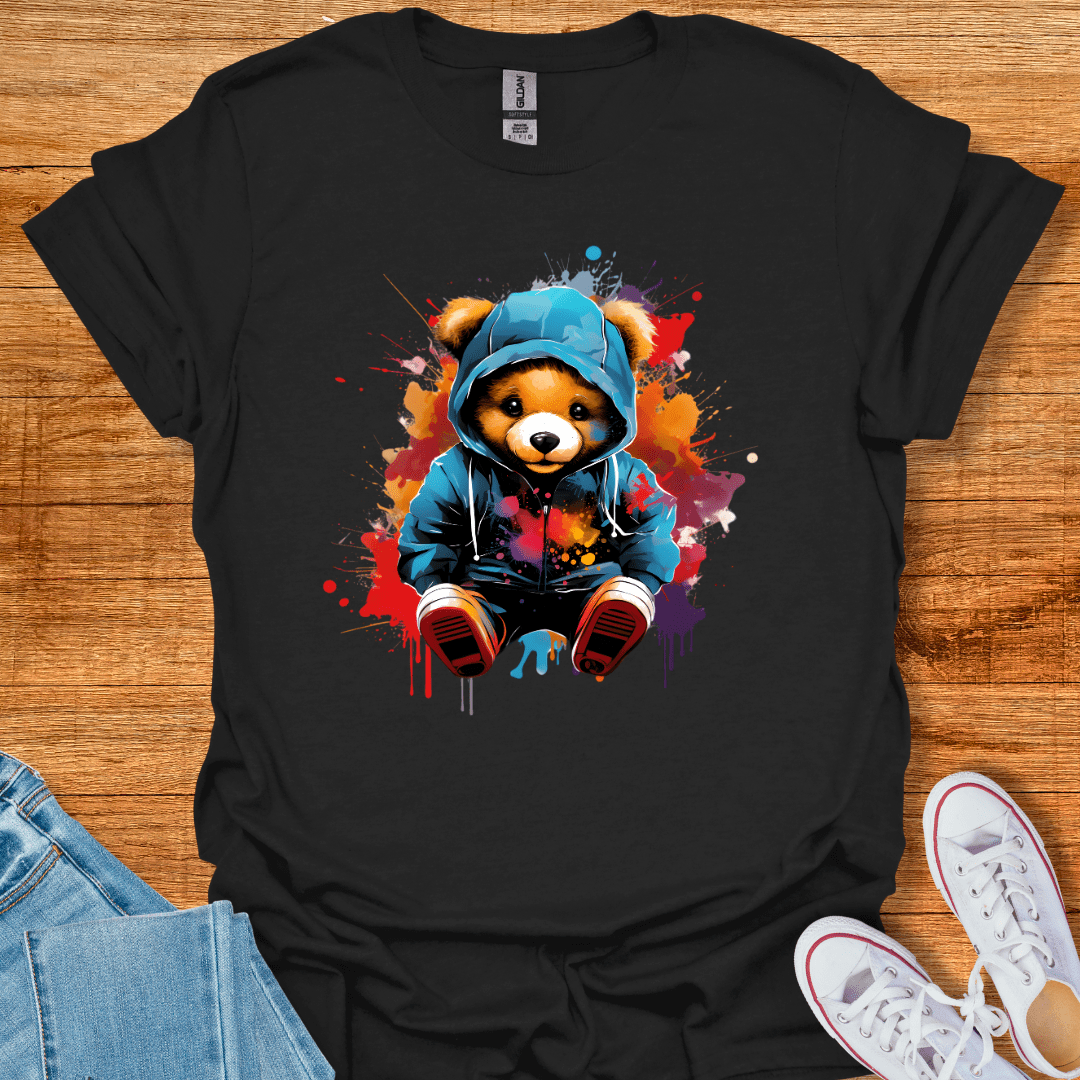 Cool Teds Teddy-Bear Chill Bear Mode T-Shirt Black / S