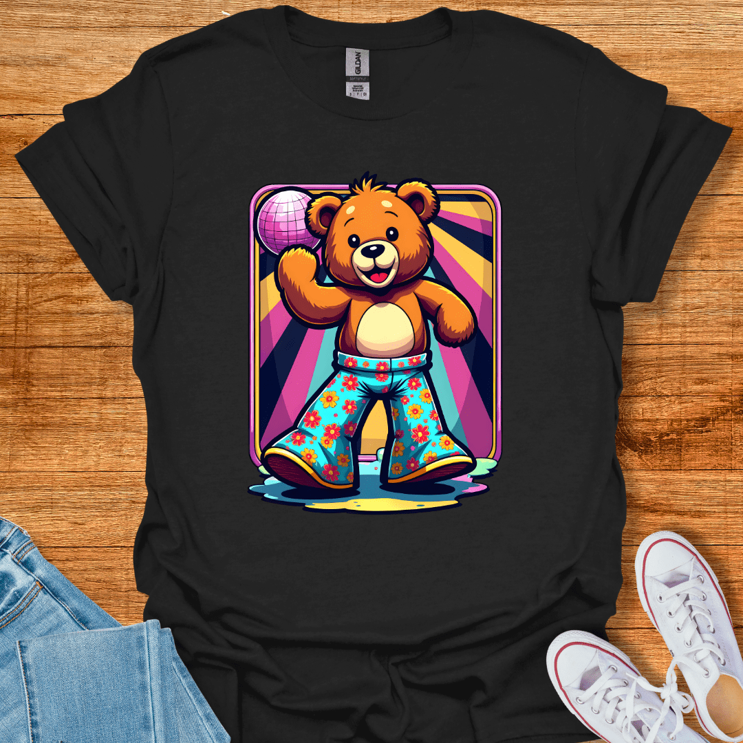 Cool Teds Teddy-Bear Disco Ted T-Shirt Black / S