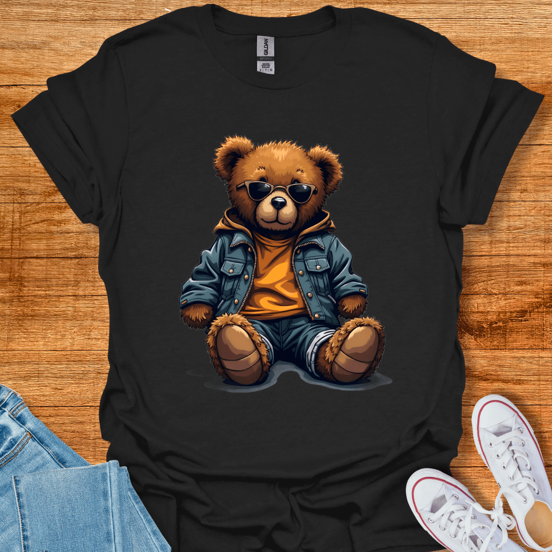 Cool Teds Teddy-Bear Cool Bear T-Shirt Black / S