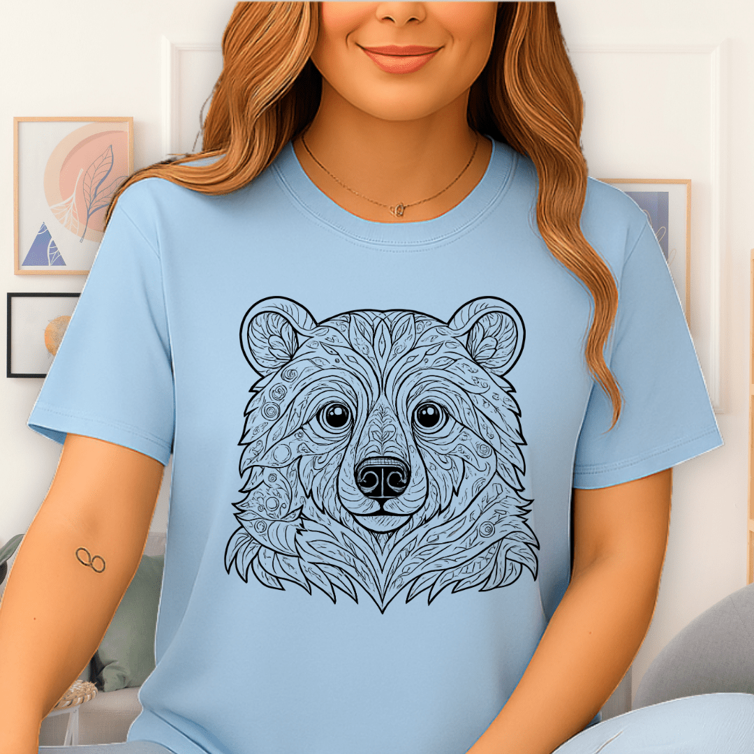 Cool Teds Teddy-Bear Forest Guardian T-Shirt Light Blue / S