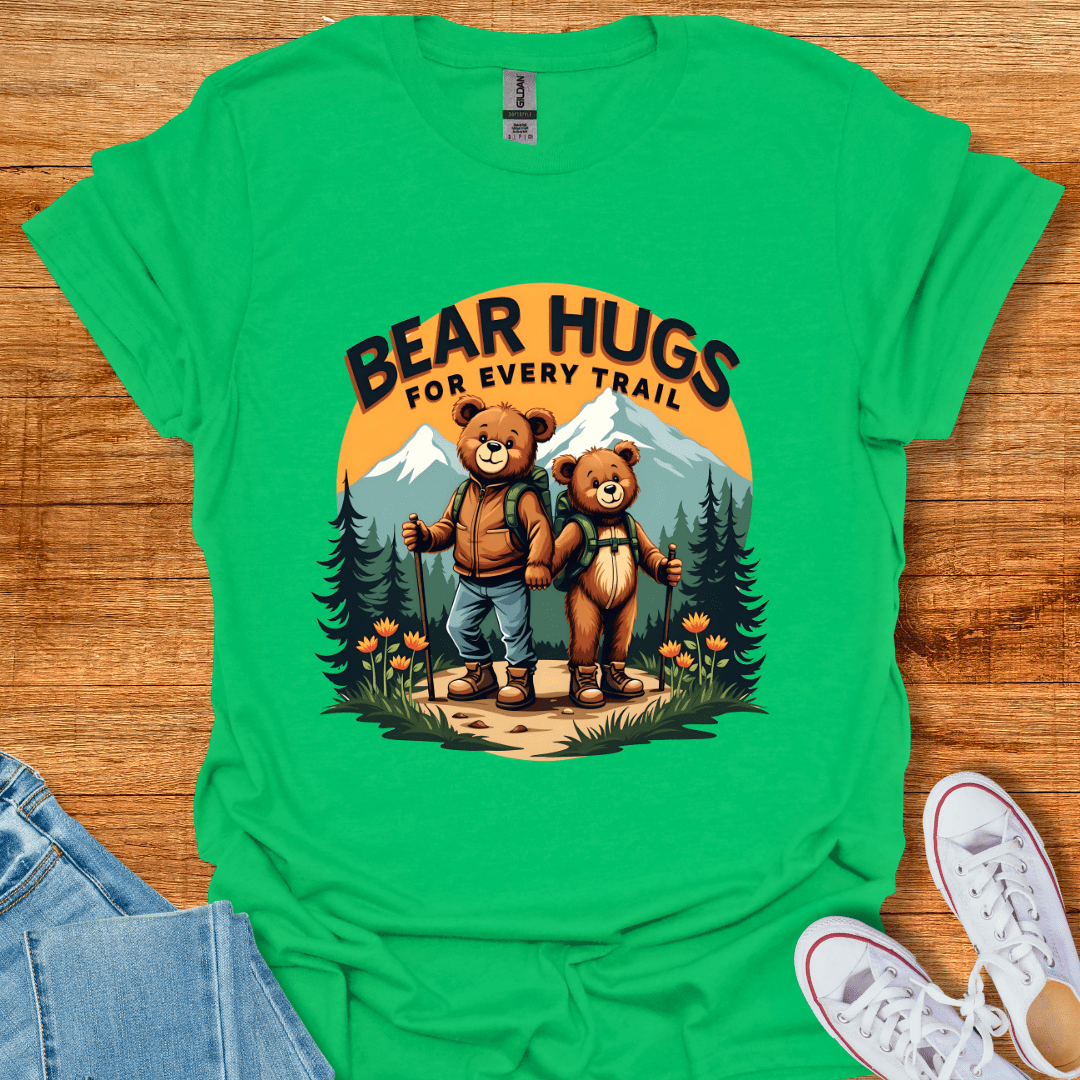 Cool Teds Teddy-Bear Hiking Bears T-Shirt Irish Green / S