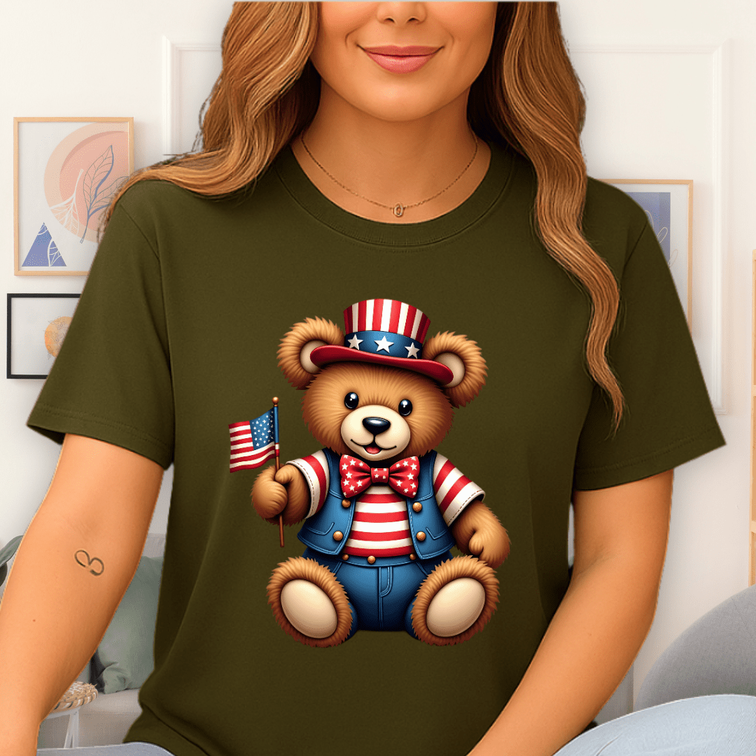 Patriotic Plushie T-Shirt Military Green