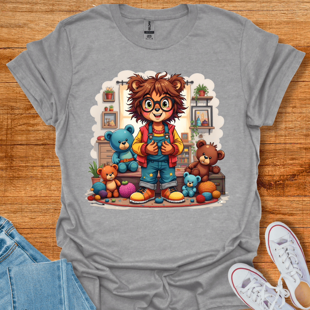 Knitting Bears T-Shirt Sport Grey