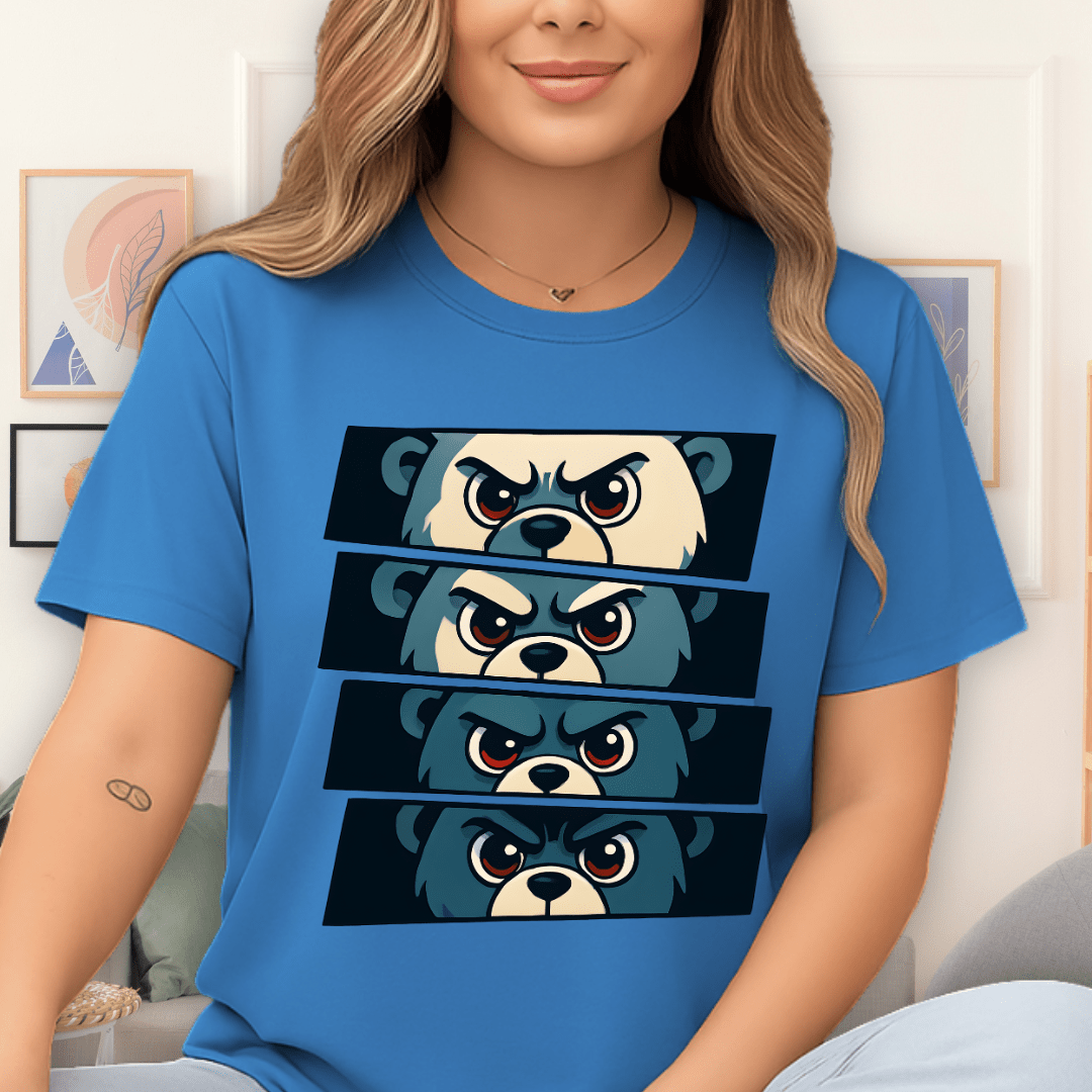 Cool Teds Teddy-Bear Manga Maniac T-Shirt Sapphire / S