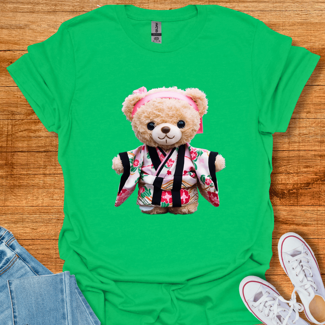 Cool Teds Teddy-Bear Pretty in Pink T-Shirt Irish Green / S