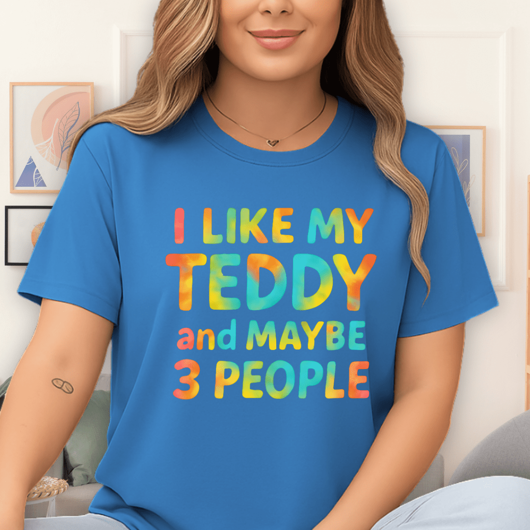 Cool Teds Teddy-Bear I'm Choosy T-Shirt Sapphire / S