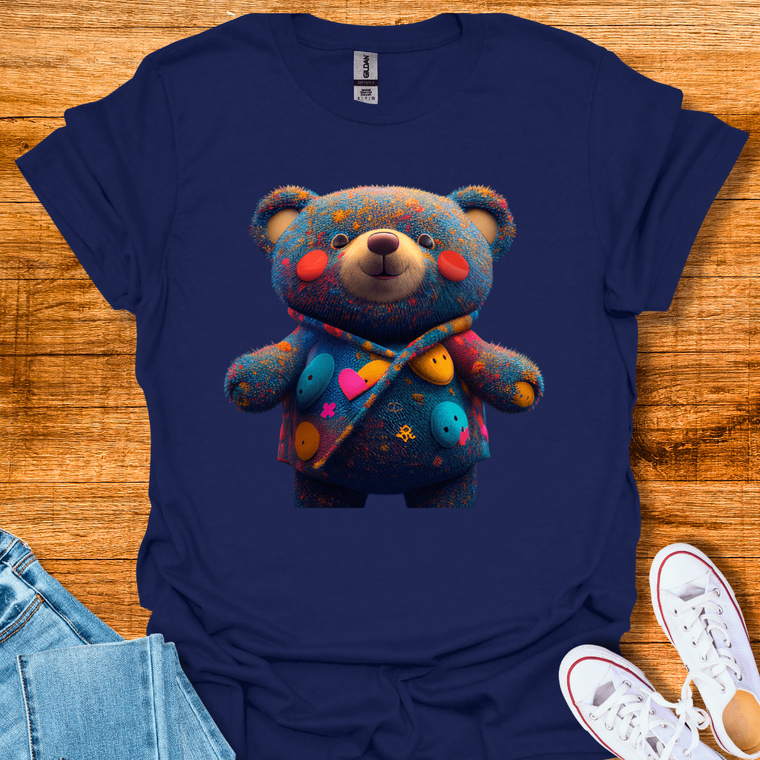 Cool Teds Teddy-Bear Button Bear T-Shirt Navy / S