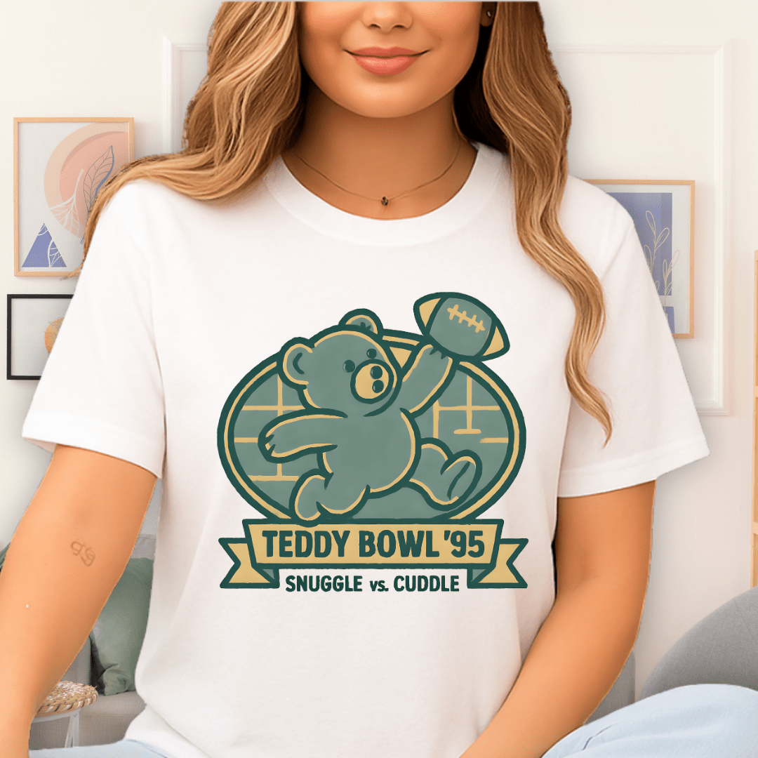 Cool Teds Teddy-Bear Teddy Bowl T-Shirt White / S