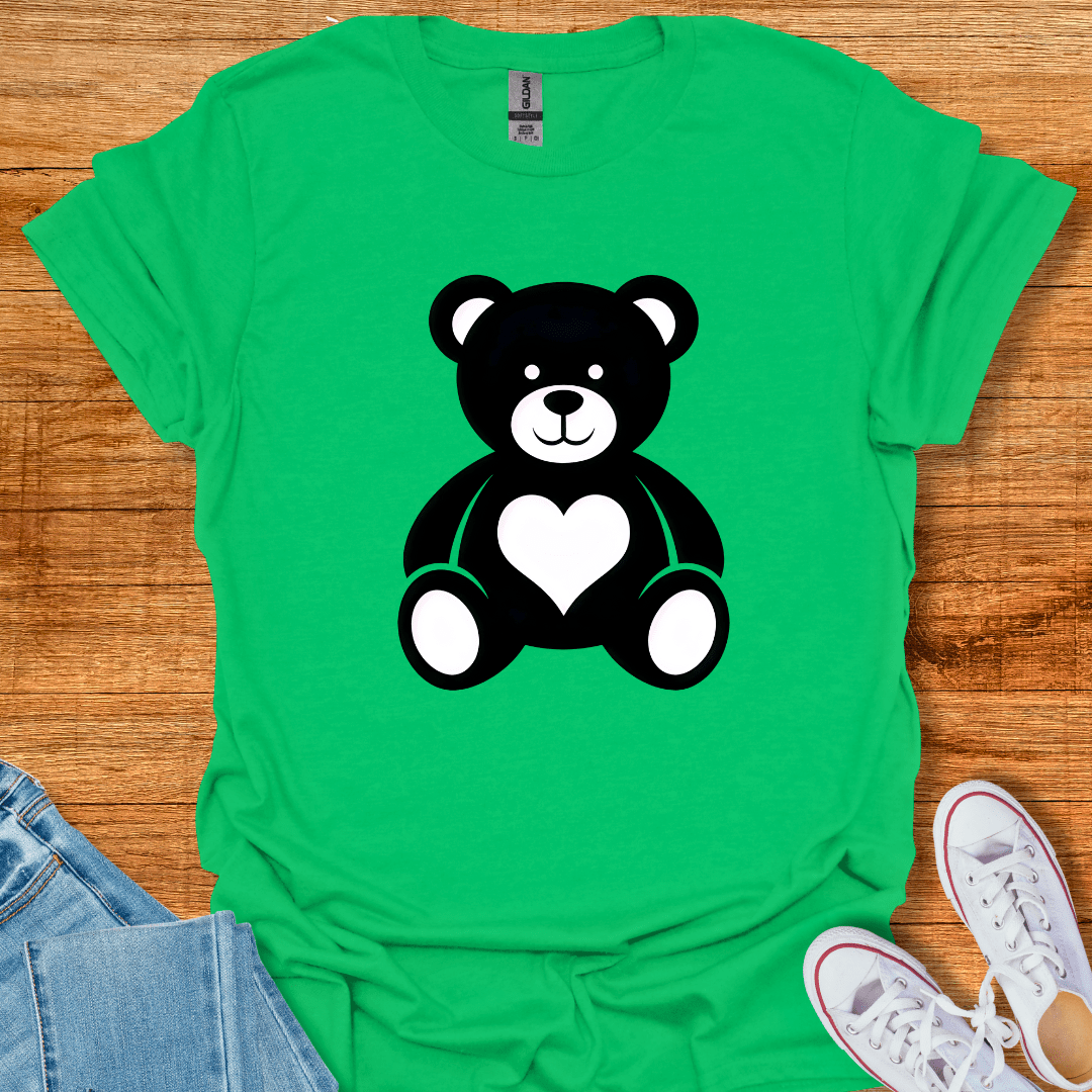 Cool Teds Teddy-Bear Teddy Heart T-Shirt Irish Green / S