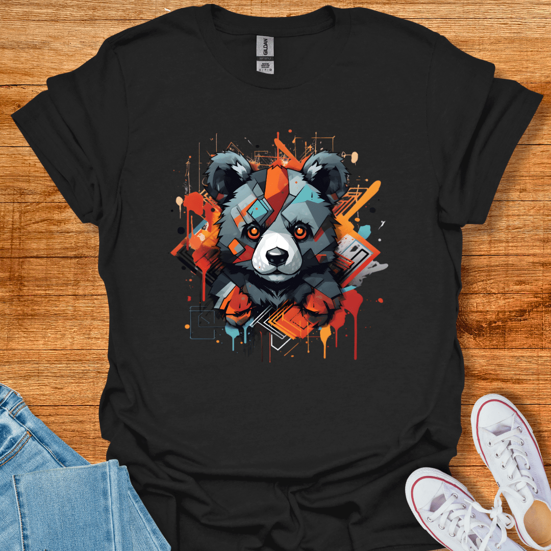 Cool Teds Teddy-Bear Street Splash Bear T-Shirt Black / S
