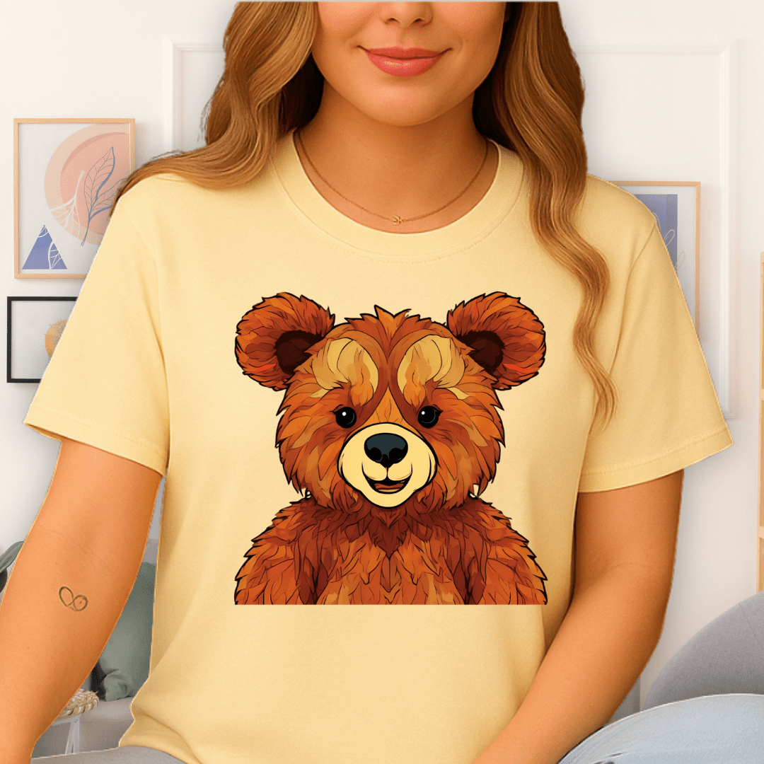 Cool Teds Teddy-Bear Happy Henry T-Shirt Cornsilk / S