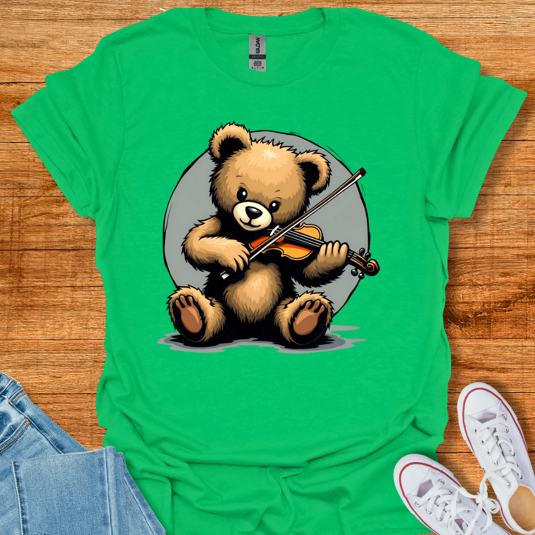 Cool Teds Teddy-Bear Teddy Tunes T-Shirt Irish Green / S