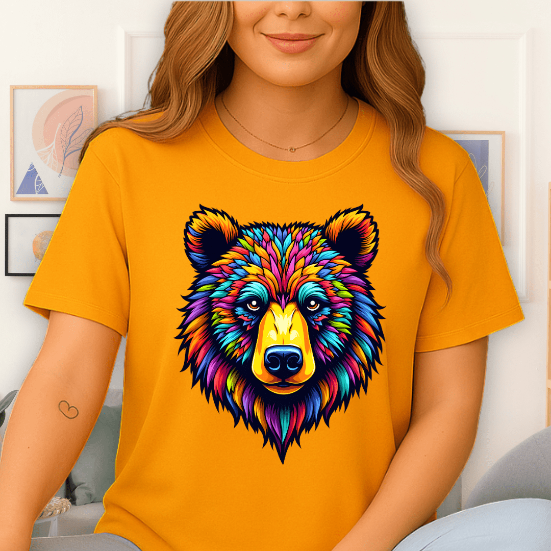 Psychedelic Bear T-Shirt Gold