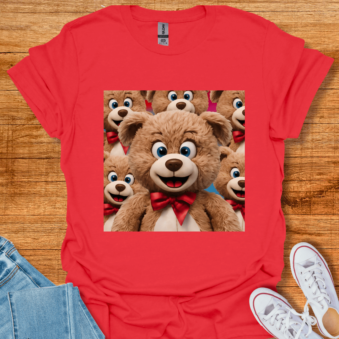 Cool Teds Teddy-Bear Happy Teddies T-Shirt Red / S