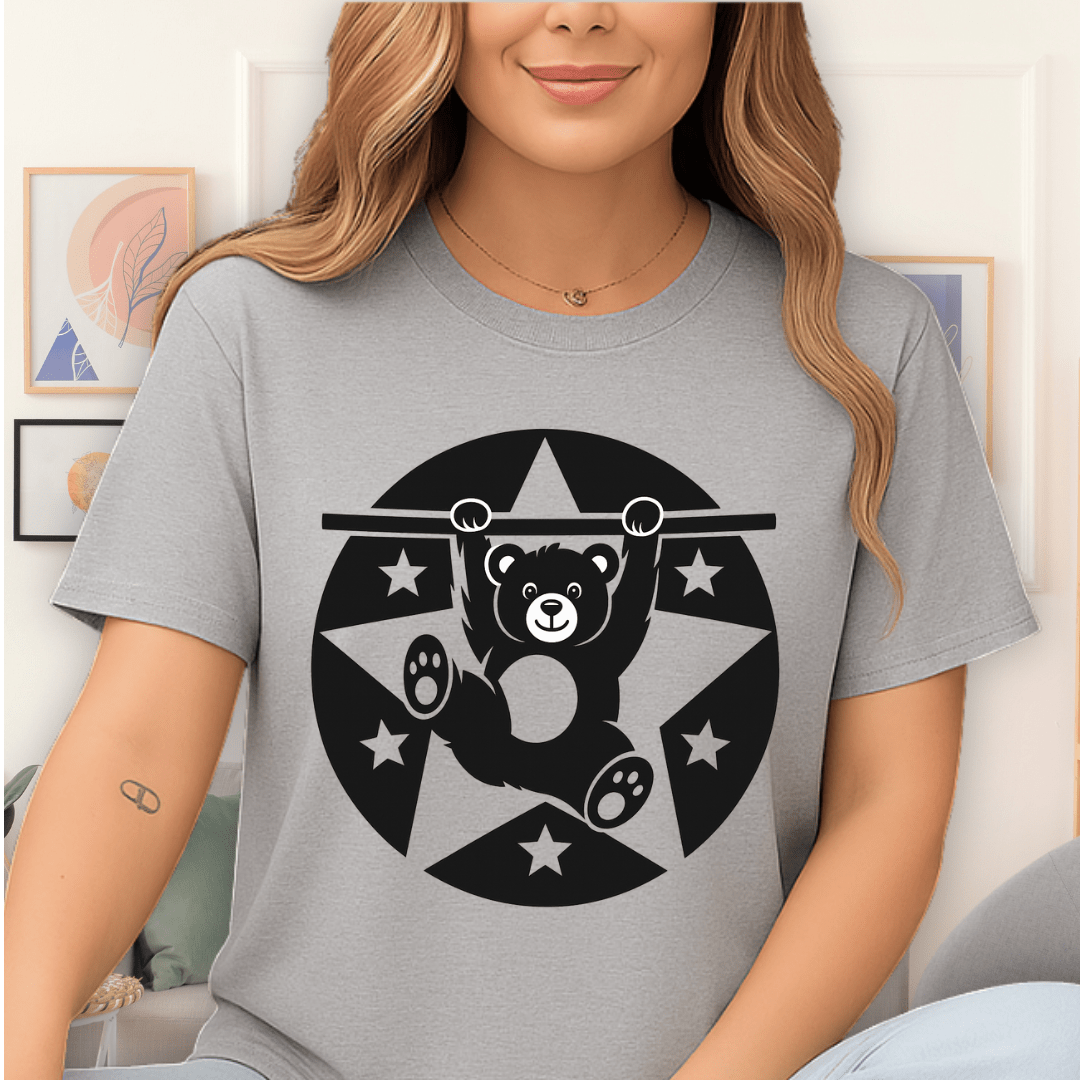 Cool Teds Teddy-Bear The Gymnast T-Shirt Sport Grey / S