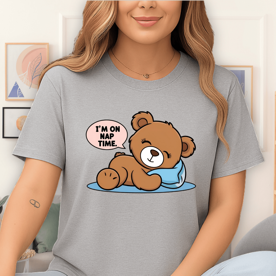 Cool Teds Teddy-Bear Dozy Bear T-Shirt Sport Grey / S