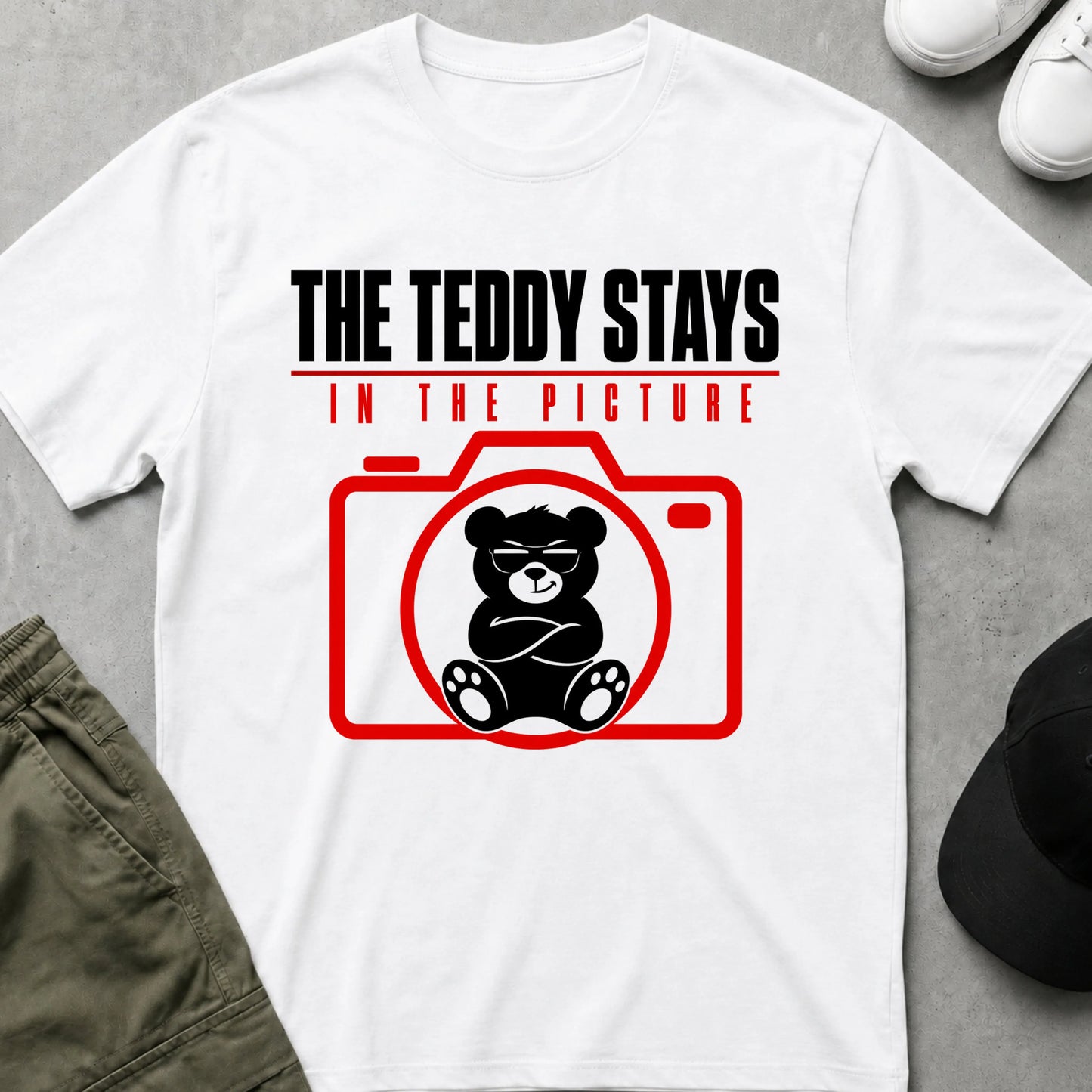 Teddy Stays T-Shirt White