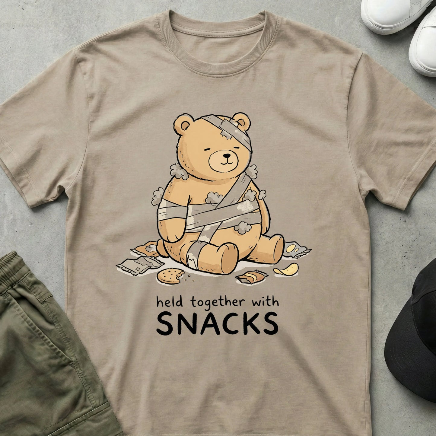 Snack Support T-shirt Sand