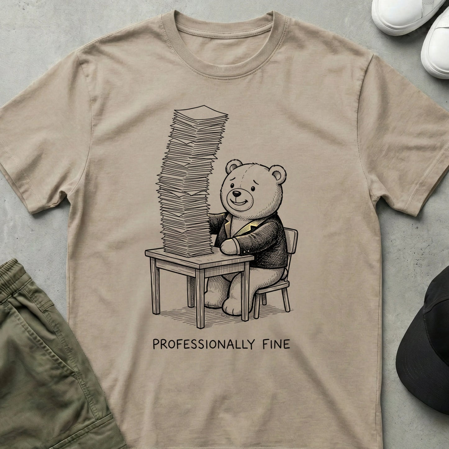 Work Face T-Shirt Sand