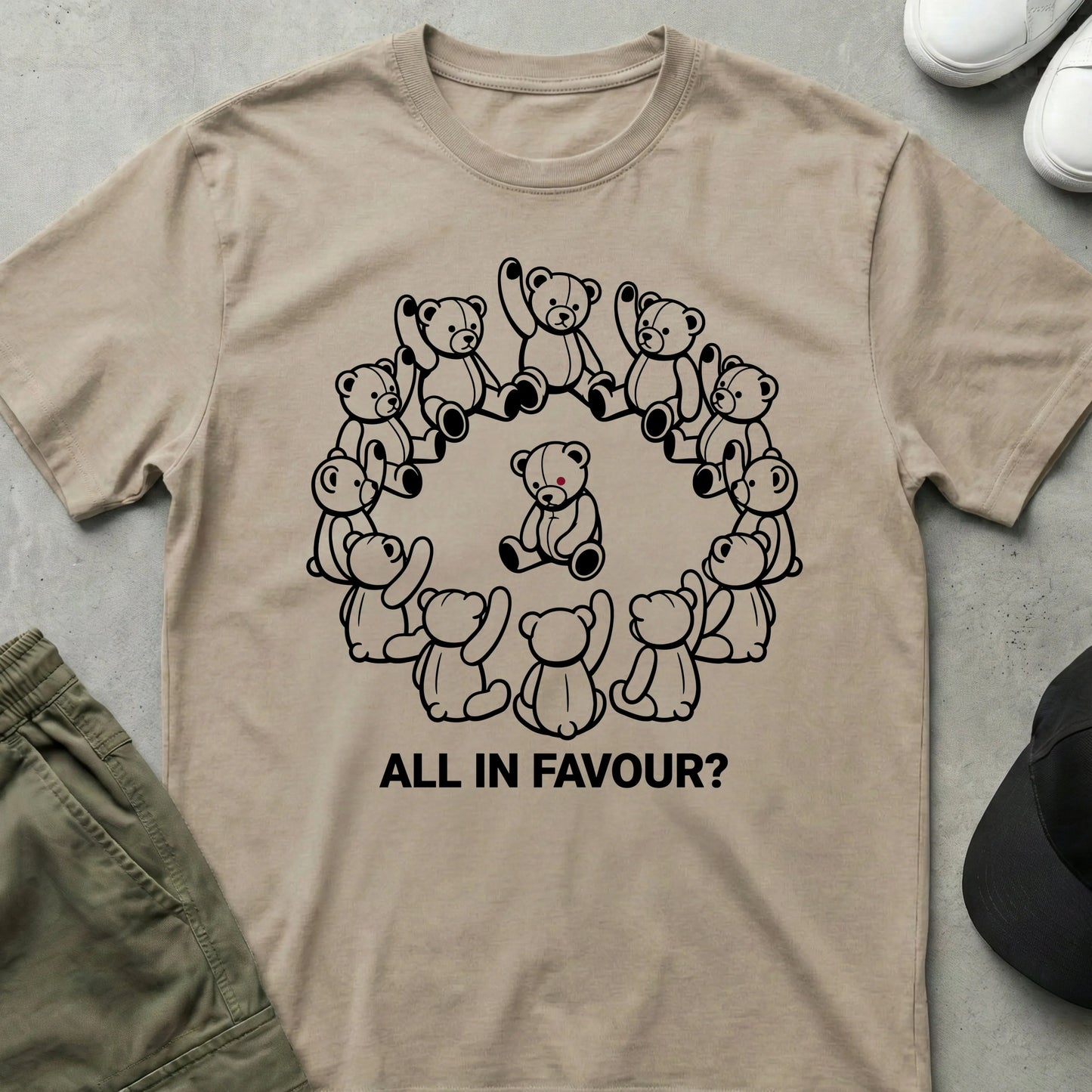 All in Favour T-Shirt Sand