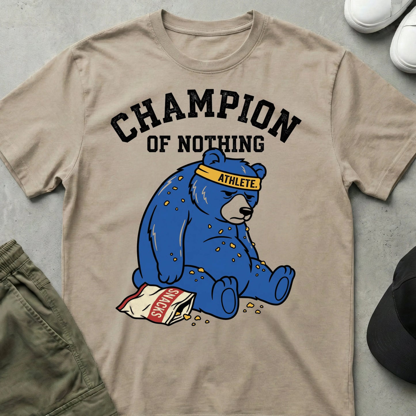 Snack Champ T-Shirt Sand