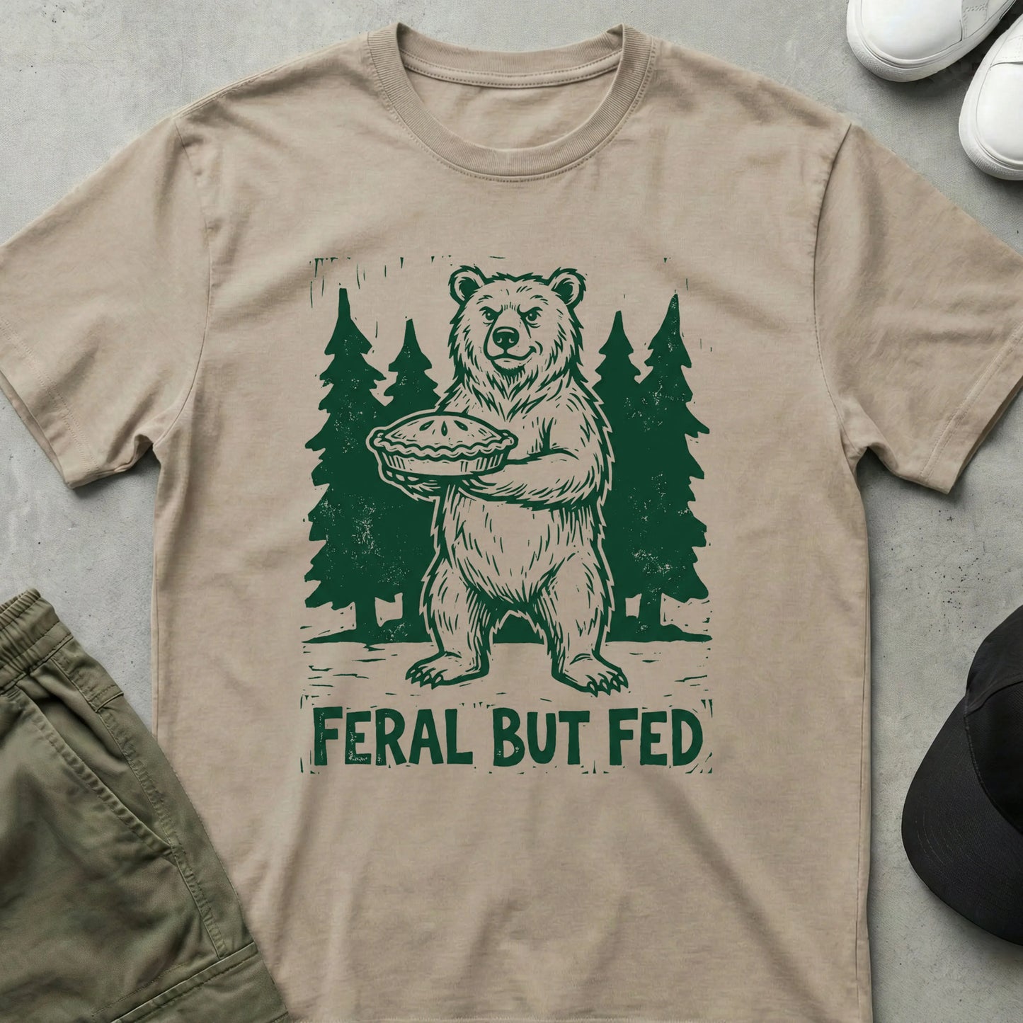 Forest Feast T-shirt Sand