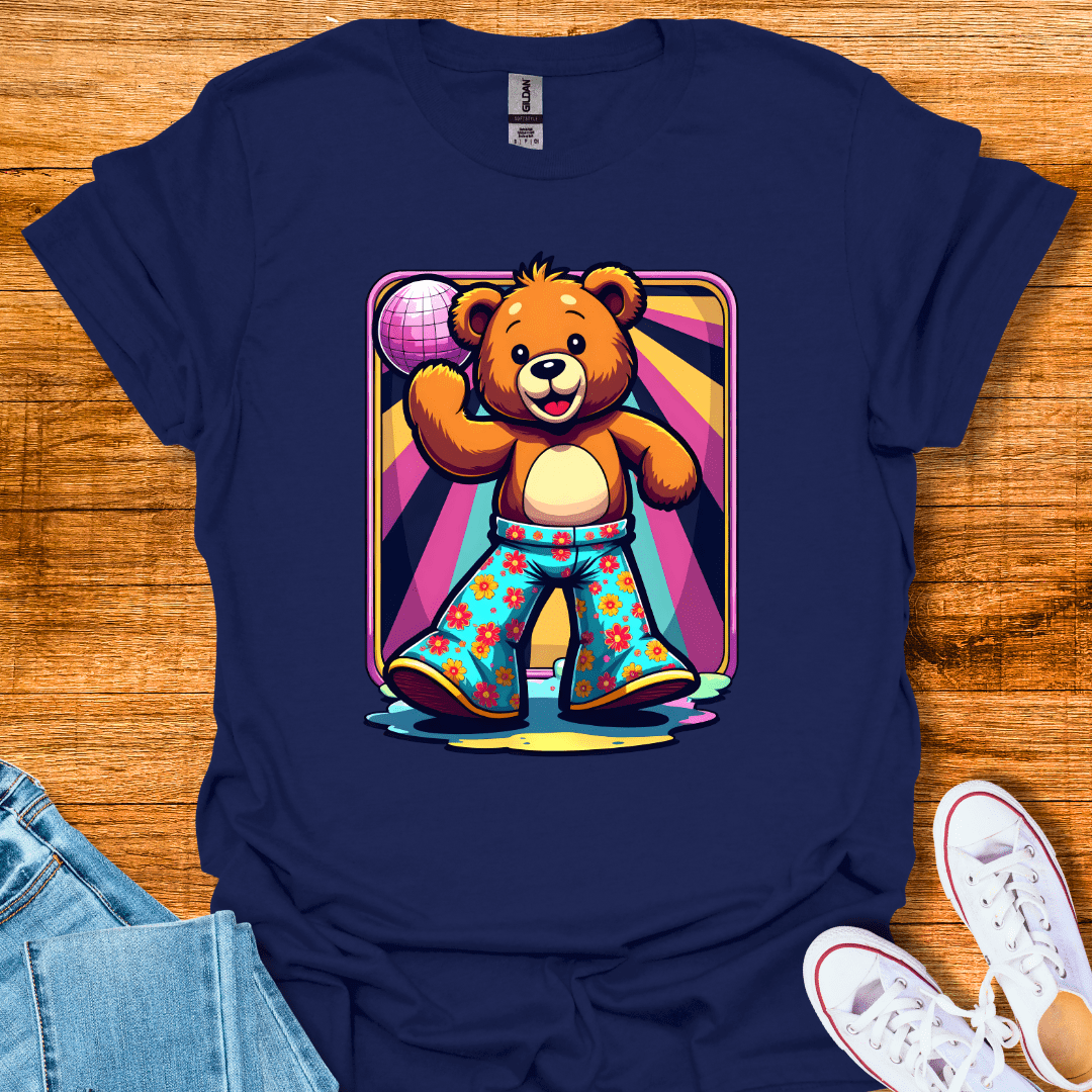 Cool Teds Teddy-Bear Disco Ted T-Shirt Navy / S