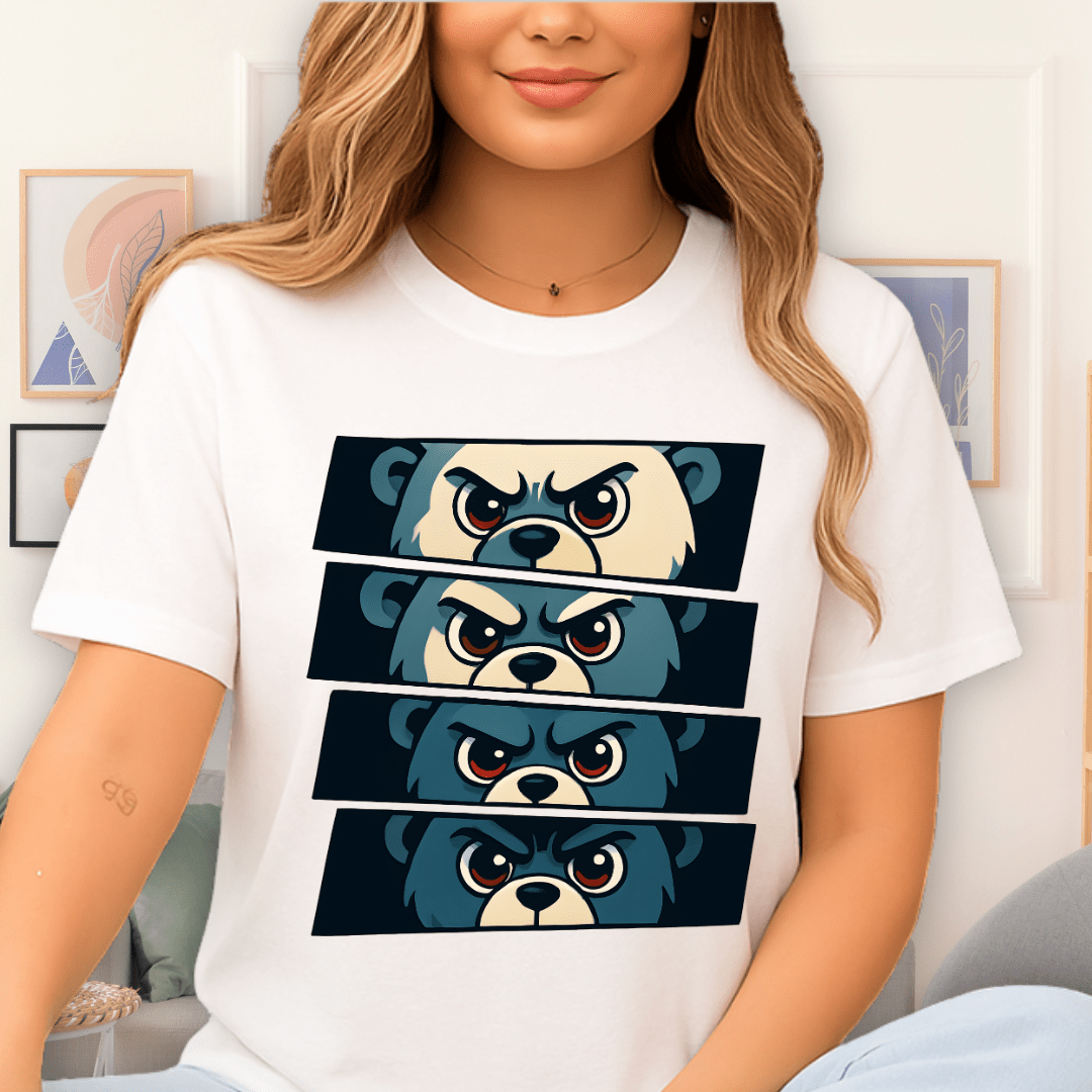 Cool Teds Teddy-Bear Manga Maniac T-Shirt White / S