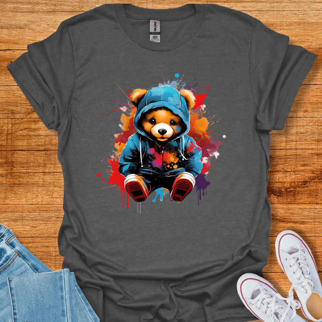 Cool Teds Teddy-Bear Chill Bear Mode T-Shirt Dark Heather / S