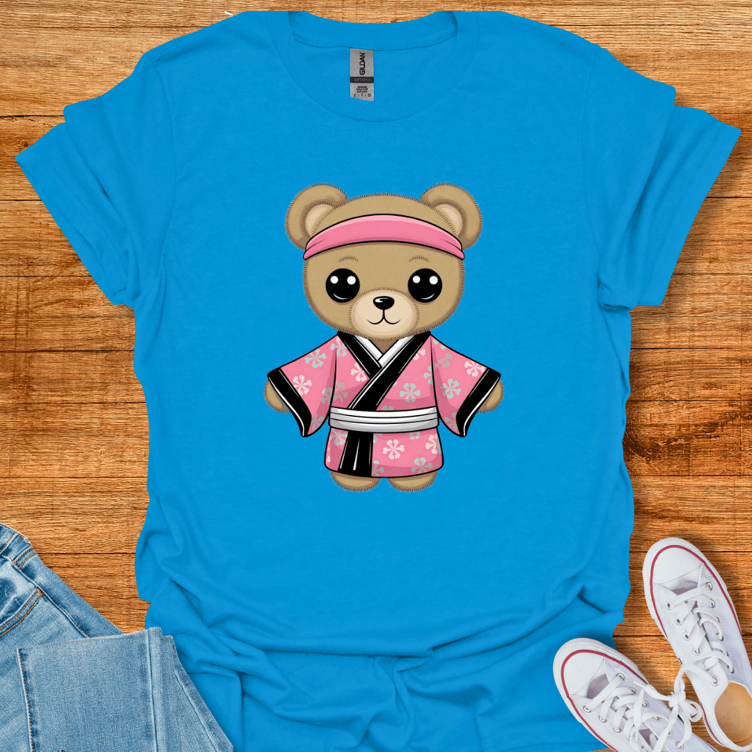 Cool Teds Teddy-Bear Kimono Girl T-Shirt Sapphire / S