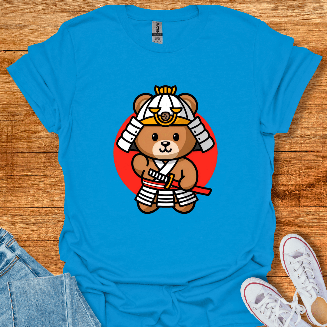 Cool Teds Teddy-Bear Happy Samurai T-Shirt Sapphire / S