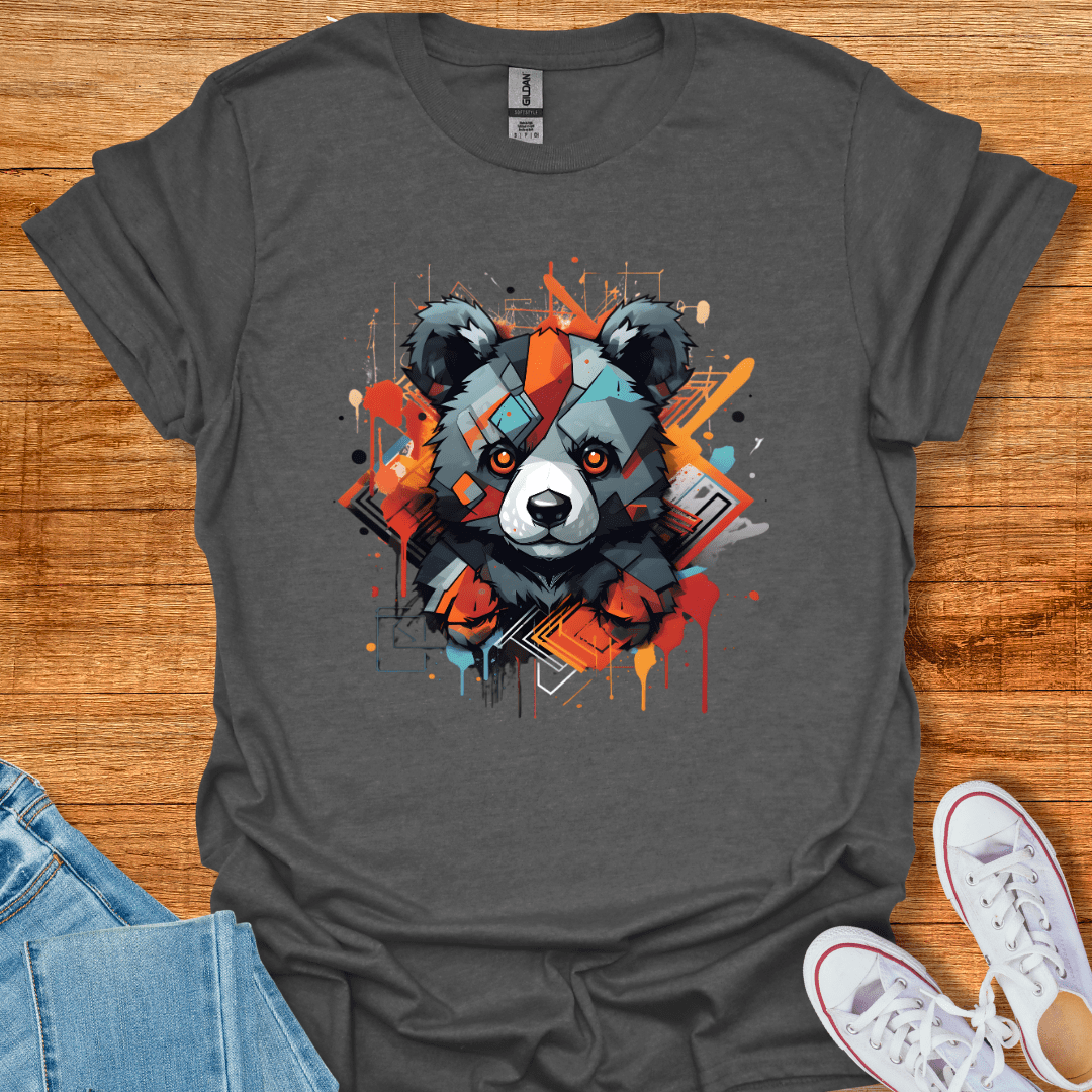 Cool Teds Teddy-Bear Street Splash Bear T-Shirt Dark Heather / S