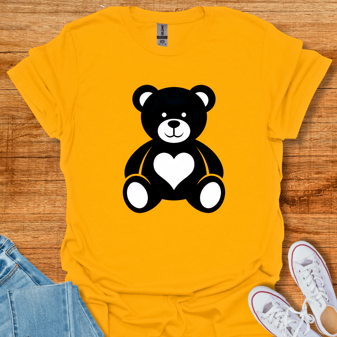 Cool Teds Teddy-Bear Teddy Heart T-Shirt Gold / S